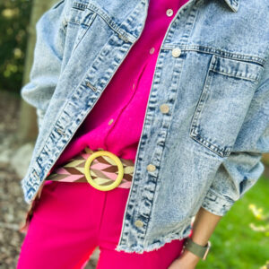 Scout belt pink yellow