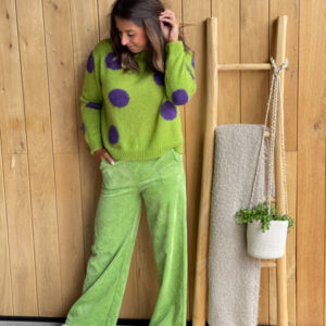 Eline corduroy pants green