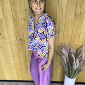 Paulina pants lurex purple