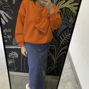 Bow sweater orange