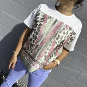 Leopard tshirt pink